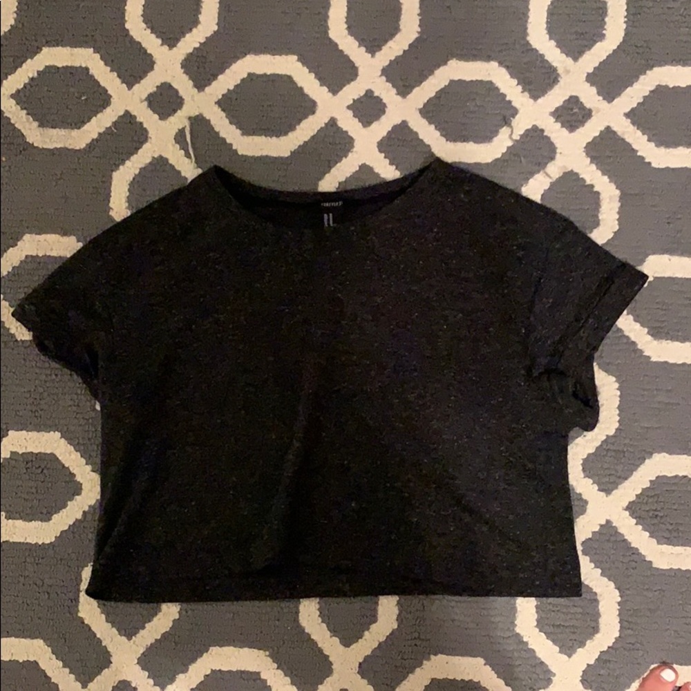 Dark gray crop top